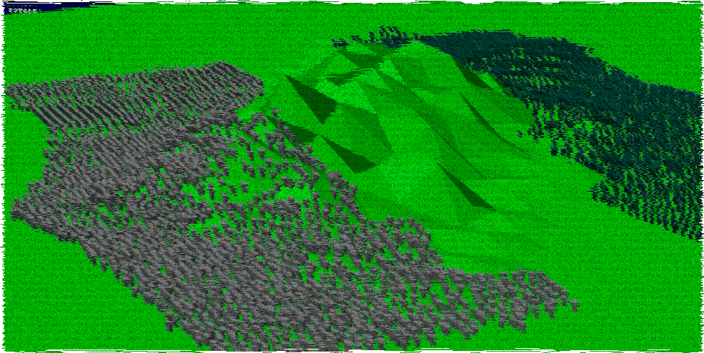 A couple of opocii's swarms face each other on a map.
